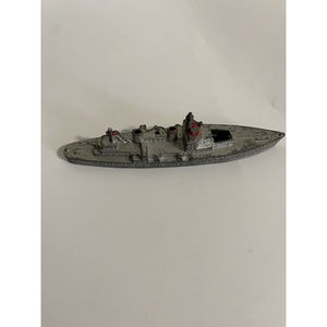 Vintage Tootsietoy Metal Ship Toy with Wheels